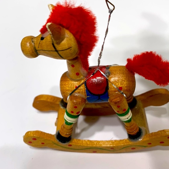 Wood rocking horse ornament RUSS no box - Picture 8 of 12